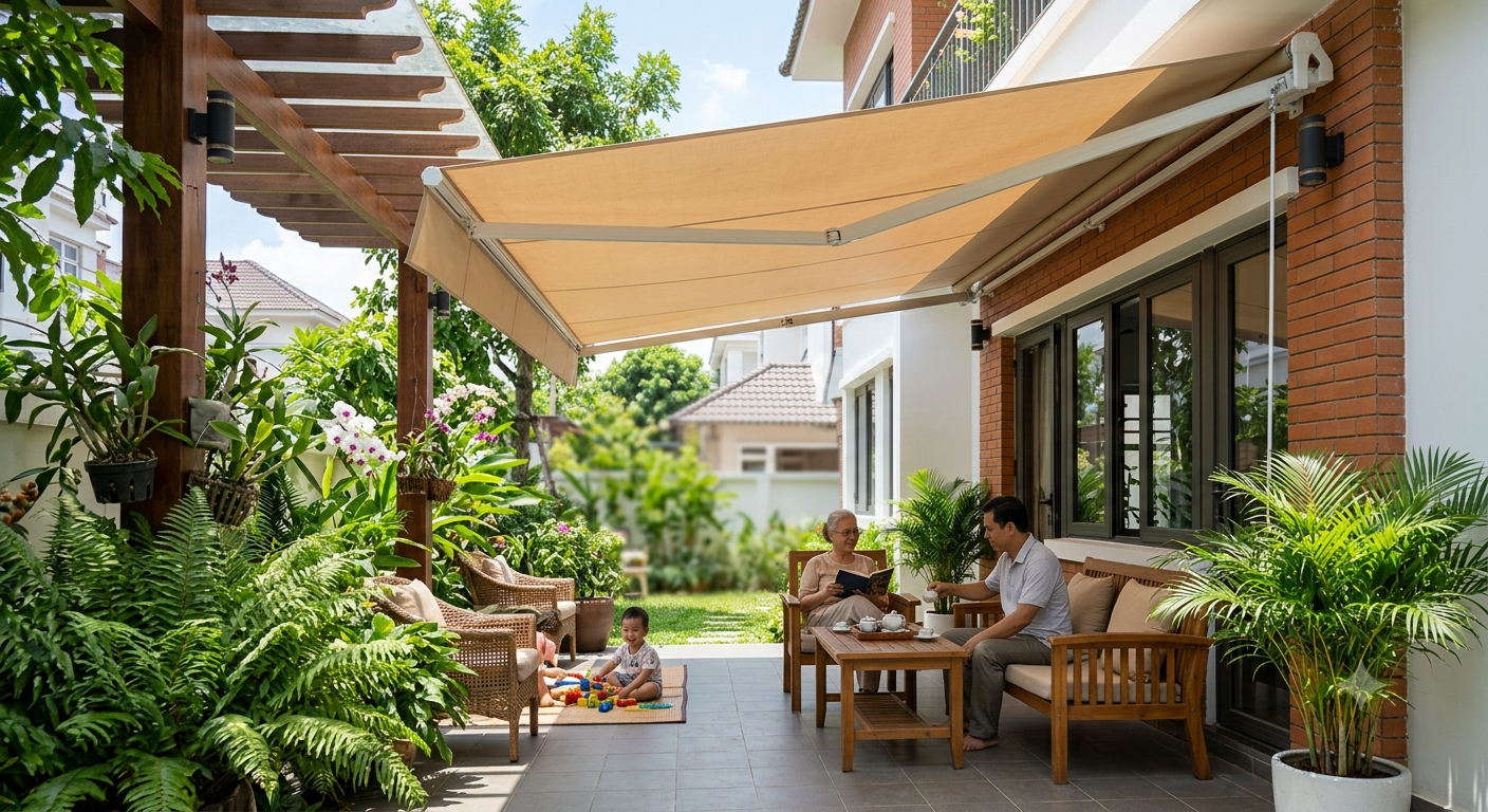 Các phương diện cần quan tâm khi lựa chọn mái hiên di động