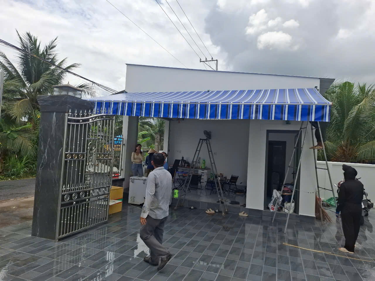 Quy trình triển khai dịch vụ thi công mái hiên di động Đồng Tháp